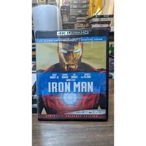 Marvel Studios Iron Man 4K Ultra HD Blu-ray DVD Digital Code Included
